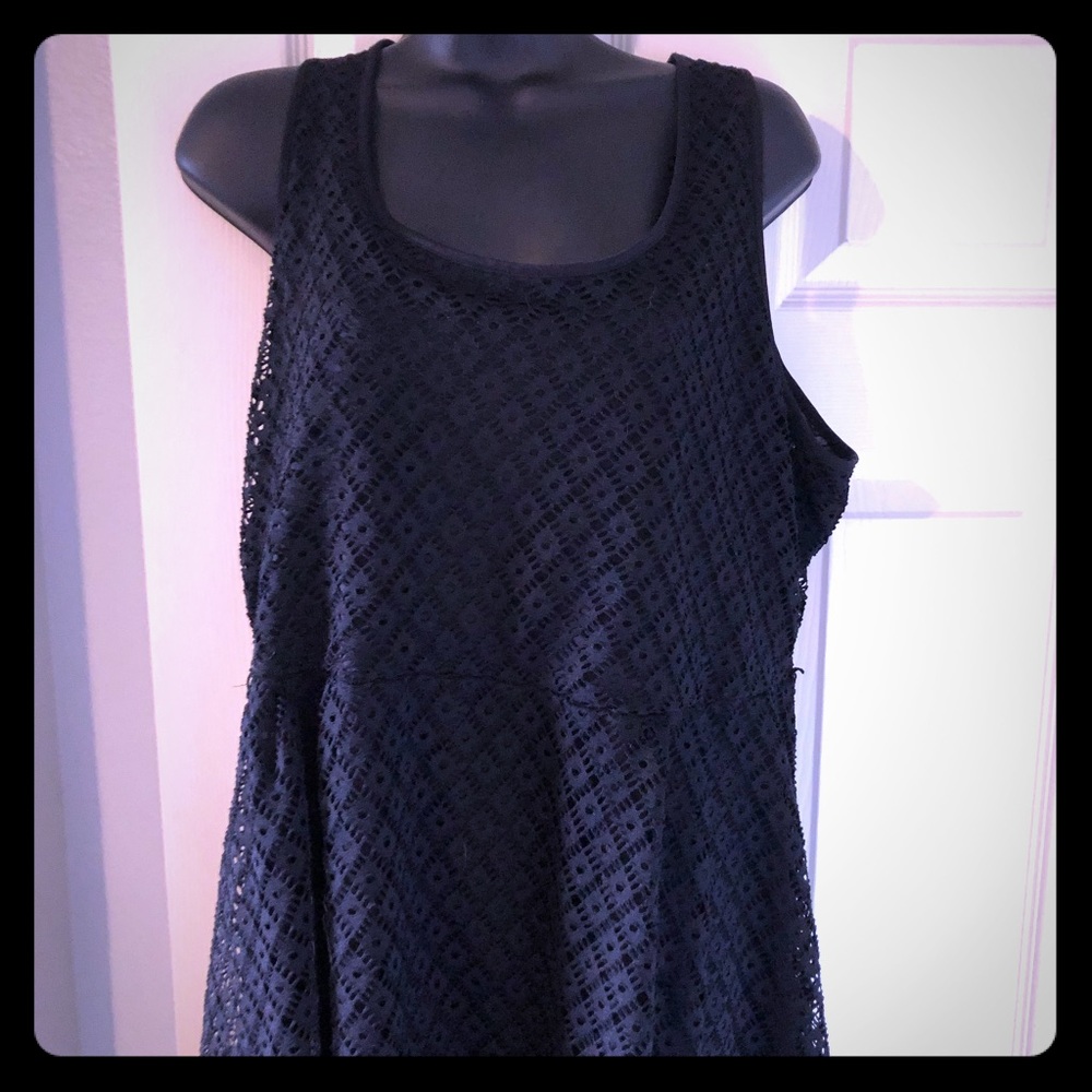 Lane Bryant black keyhole dress